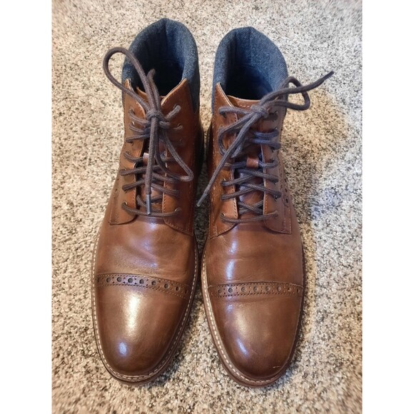 Johnston & Murphy Karnes 1850 Cap Toe Leather Boots | Men\'s 8.5M | Brown main image 8